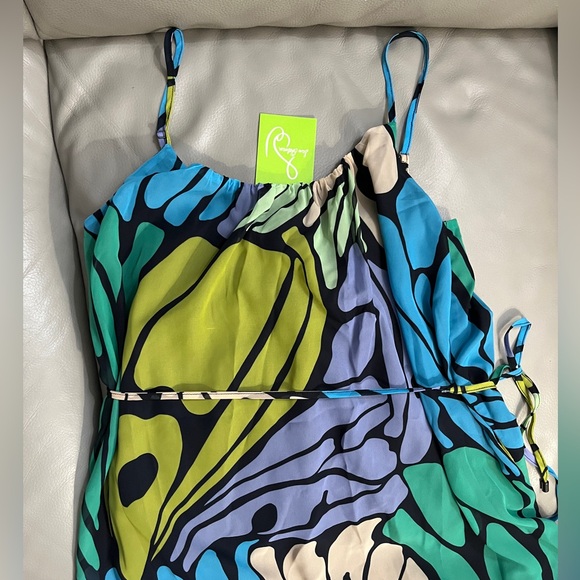 NWT - Sam Edelman Women’s Butterfly Print Strappy Maxi Dress - Size L - Picture 4 of 12